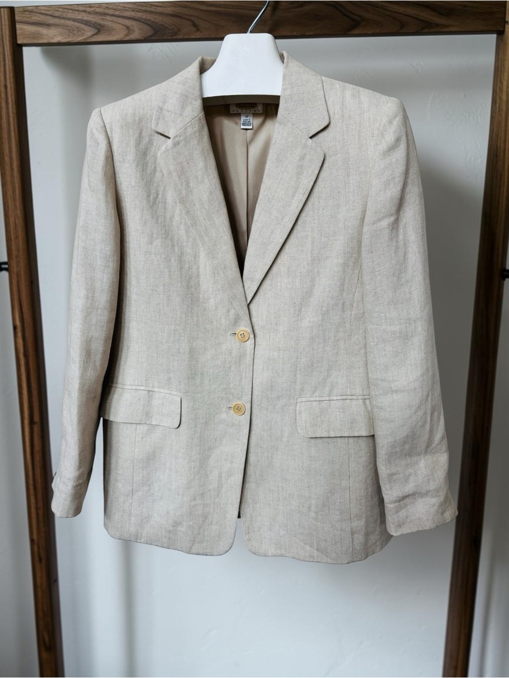 Talbots | Blazer | 2-Button | Irish Linen | Oatmeal | 12P